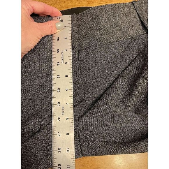 Express Editor Pants Womens 2R Heathered Black trouser Wide Band Flare Leg NEW - Picture 6 of 7